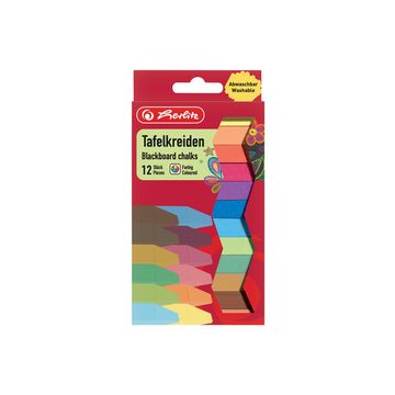 herlitz Craie pour tableau, assorti, étui carton de 12