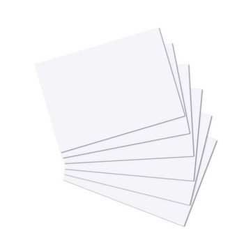 herlitz Fiches bistrol, A4, uni, blanc