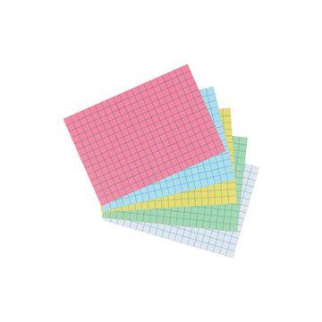 herlitz Fiches bristol, A6, quadrillé, jaune