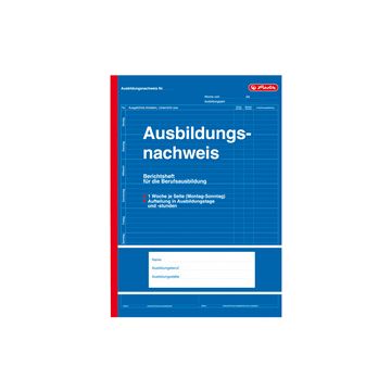 herlitz Formularbuch "Ausbildungsnachweis", DIN A4, 28 Blatt