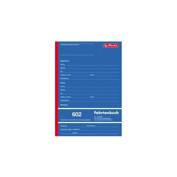 herlitz Formularbuch "Fahrtenbuch 601", A6 quer, 40 Blatt