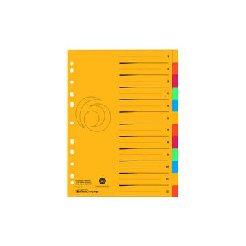 herlitz Intercalaire en carton, A4 extra large, 12 touches