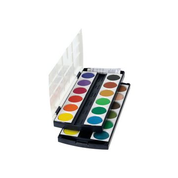 herlitz Pastilles de gouache ST24, 24 couleurs, en plastique herlitz Pastilles de gouache ST24, 24 couleurs, en plastique