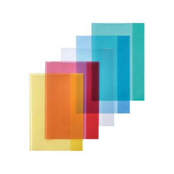 herlitz Protège-cahier format A4, en PP, rouge transparent x25