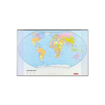 herlitz Sous-main avec une carte politique du monde