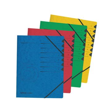 herlitz Trieur easyorga, A4, carton, 7 compartiments, rouge