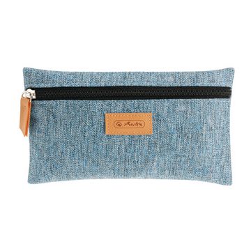 herlitz Trousse plate GREENline, bleu chiné