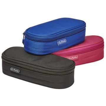 herlitz Trousse, en nylon, assorti en 3 couleurs x3