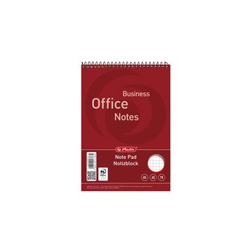 herlitz bloc-notes à spirale, format A5, 40 feuilles,