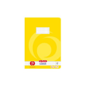 herlitz cahier A4, linéature 29 / quadrillé 5x9 mm, marge