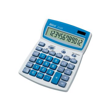 ibico Calculatrice de bureau 212X, écran LCD à 12 chiffres