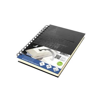 kangaro Cahier de croquis à spirale Design, A4, noir