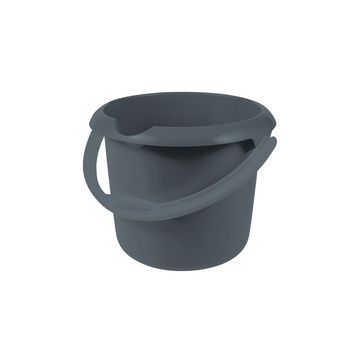 keeeper Seau "mika eco", rond, 5 litres, gris