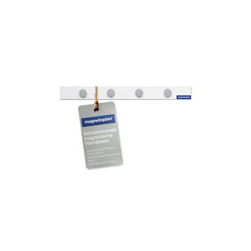 magnetoplan kit de barrettes magnétiques, 500 x 50 mm, blanc