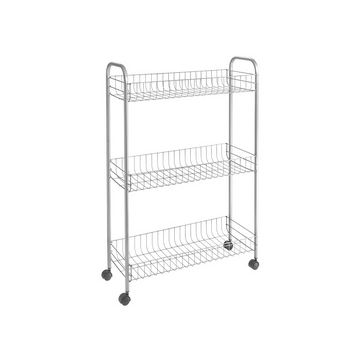 metaltex Desserte multi-usage Slim DELUXE, 3 niveaux, argent