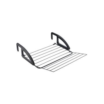 metaltex Séchoir à linge balcon/radiateur Bries, noir mat