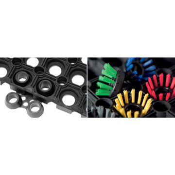 miltex Brosses de nettoyage pour tapis en caoutchouc, bleu