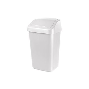 orthex Poubelle à couvercle basculant, 25 litres, blanc