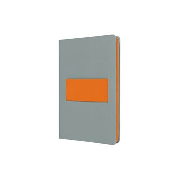 papier Carnet Linescape, A5, quadrillé, gris / orange fluo