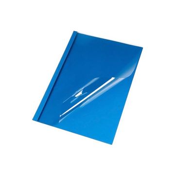 pavo Chemise à reliure thermique aspect cuir, A4, 4 mm, bleu