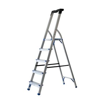 pavo Echelle repliable, 3 niveaux, argent/bleu