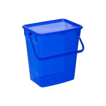 plast team Boîte à lessive, 10 litres, bleu transparent