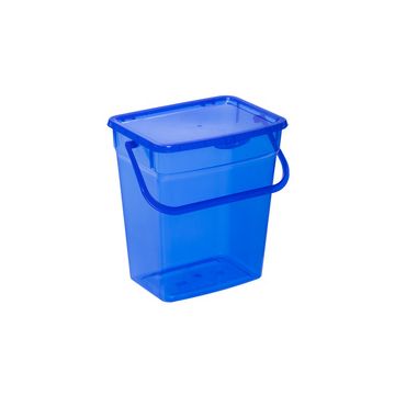 plast team Boîte à lessive, 6 litres, bleu transparent
