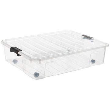 plast team  Boîte de rangement HOME BOX BEDROLLER XL, 49 L