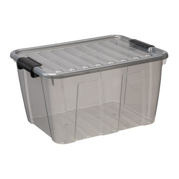 plast team Boîte de rangement HOME BOX, 30 L, gris
