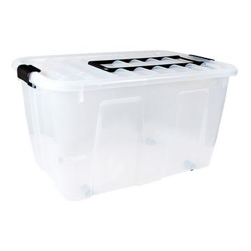 plast team Boîte de rangement HOME BOX, roulettes & poignée