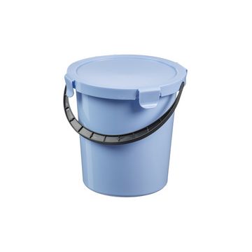 plast team Seau à cueillette avec couvercle, 5 L, bleu clair