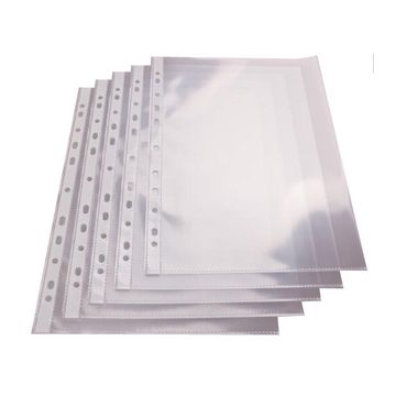 proOFFICE Pochette perforée, A4, PP, 100 microns transparent