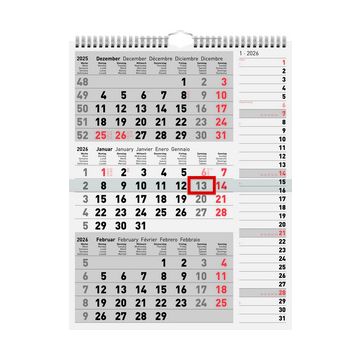 rido idé Calendrier mural 3 mois "Kombi Planer 3", 2026