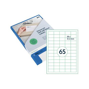rillprint Etiquette universelle, 105 x 37 mm, blanc