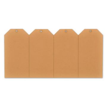 rillprint Étiquette à suspendre, 75 x 150 mm, marron kraft