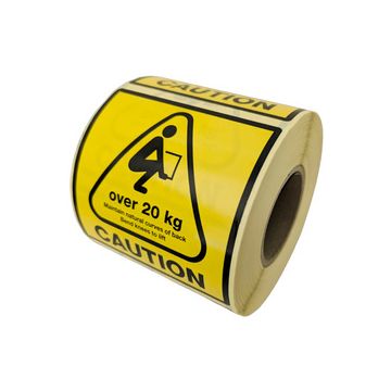 rillprint Étiquette d'avertissement "CAUTION OVER 20 KG"