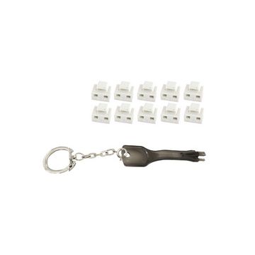 shiverpeaks Bloqueur de port RJ45 avec clé, blanc