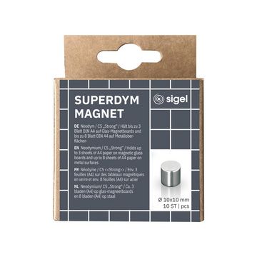 sigel Aimant néodyme cylindrique "Strong" C5, set de 10