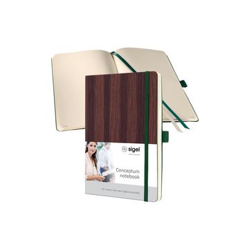 sigel Carnet Conceptum Nature Edition, A5, bois, pointillé