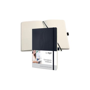 sigel Carnet de notes Conceptum, A4, ligné, noir