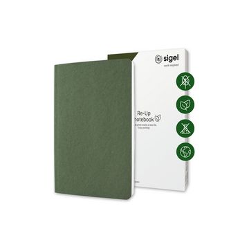 sigel Carnet de notes Re-Up, A5, ligné, vert mousse
