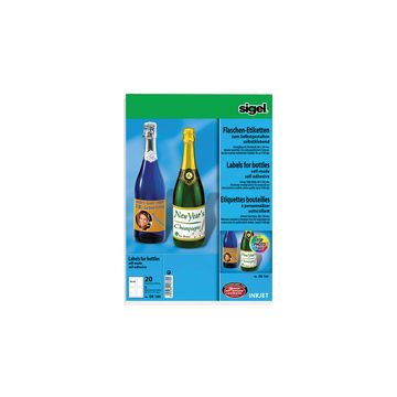sigel Etiquette pour bouteilles, 80 x 120 mm, 85 g/m2