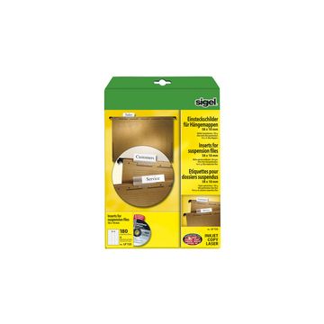 sigel Etiquettes PC pour dossiers suspendus, 60 x 21 mm