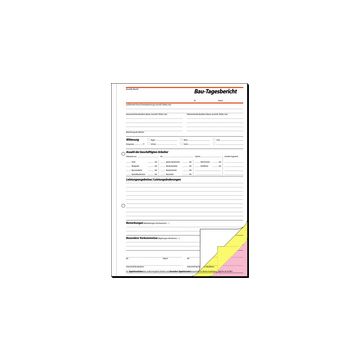sigel Formularbuch "Bautagebuch", A4, 3 x 40 Blatt, SD