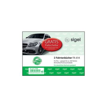 sigel Formularbuch "Fahrtenbuch Pkw" mit GRATIS Parkscheibe
