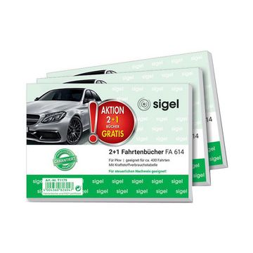 sigel Formularbuch "Fahrtenbuch", 2 + 1 Aktion, A6 quer
