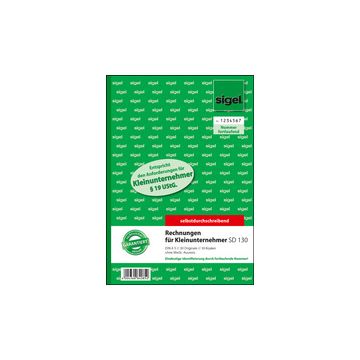 sigel Formularbuch "Rechnungen" für Kleinunternehmer