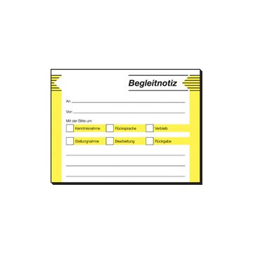 sigel Haftformular "Begleitnotiz", 100 x 75 mm, 50 Blatt