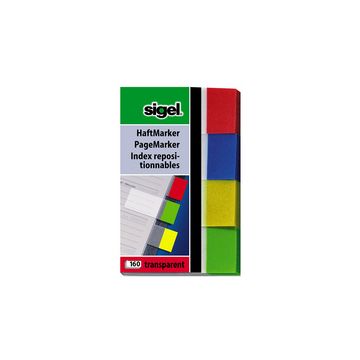 sigel Marque-page repositionnable Transparent, 50 x 20 mm