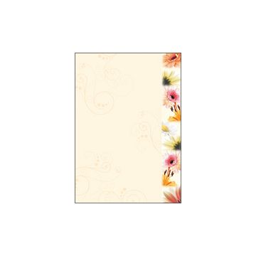 sigel Papier à motif, A4, 90 g/m2, motif "Flowerstyle"